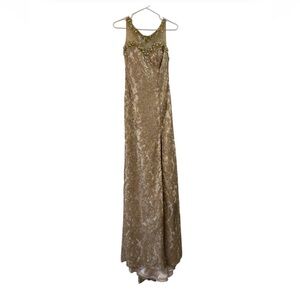 Colors Dress Sequins Long Gold Women’s Size 2 EUC Prom Wedding